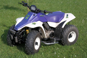 Kinderquad Suzuki LT 80 lila-weiß